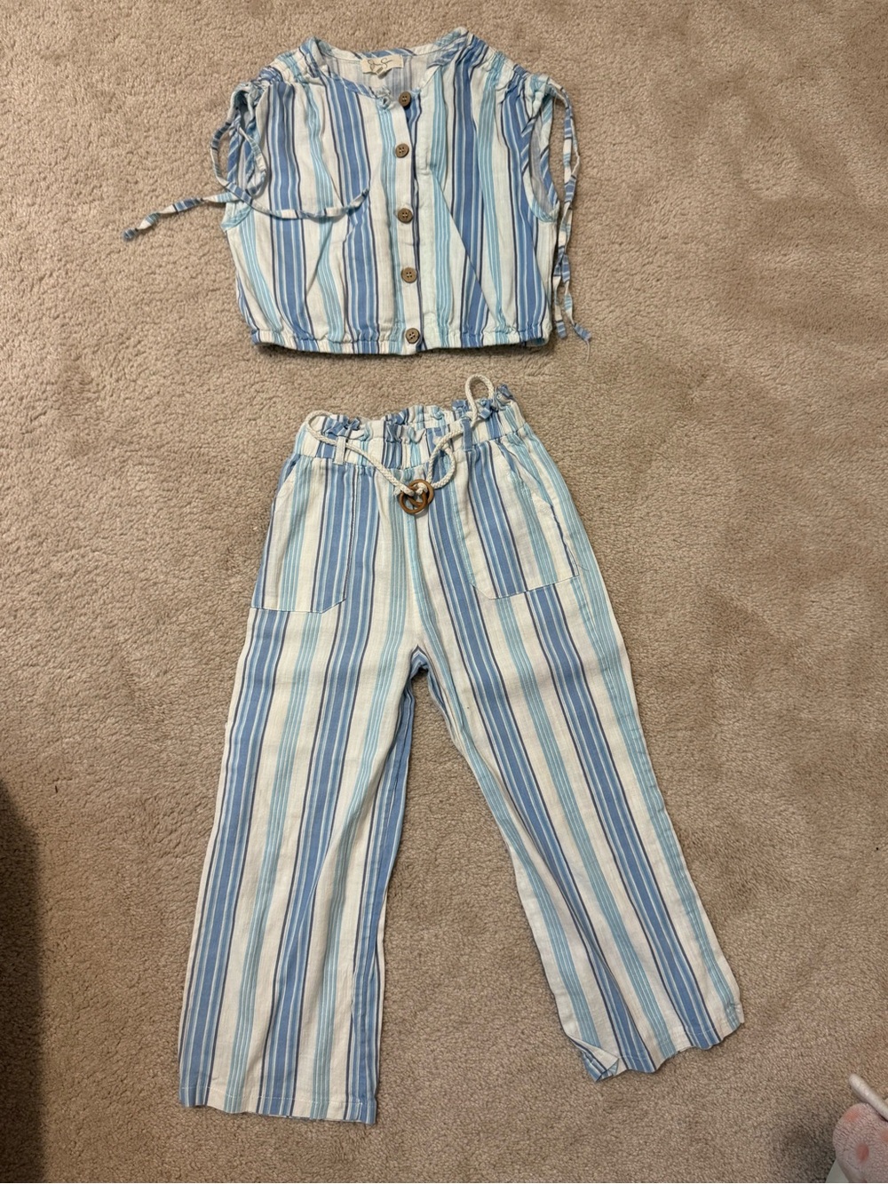Jessica Simpson Girls 2-Piece Striped Outfit – Size 7